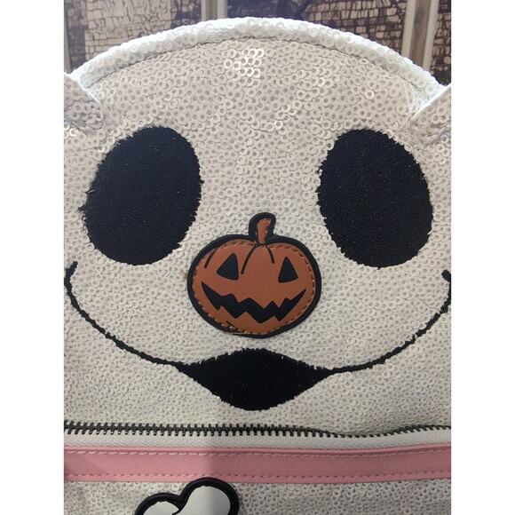 Loungefly Nightmare Before Christmas Zero Sequin Glow Mini Backpack EXCLUSIV NWT - Picture 3 of 9